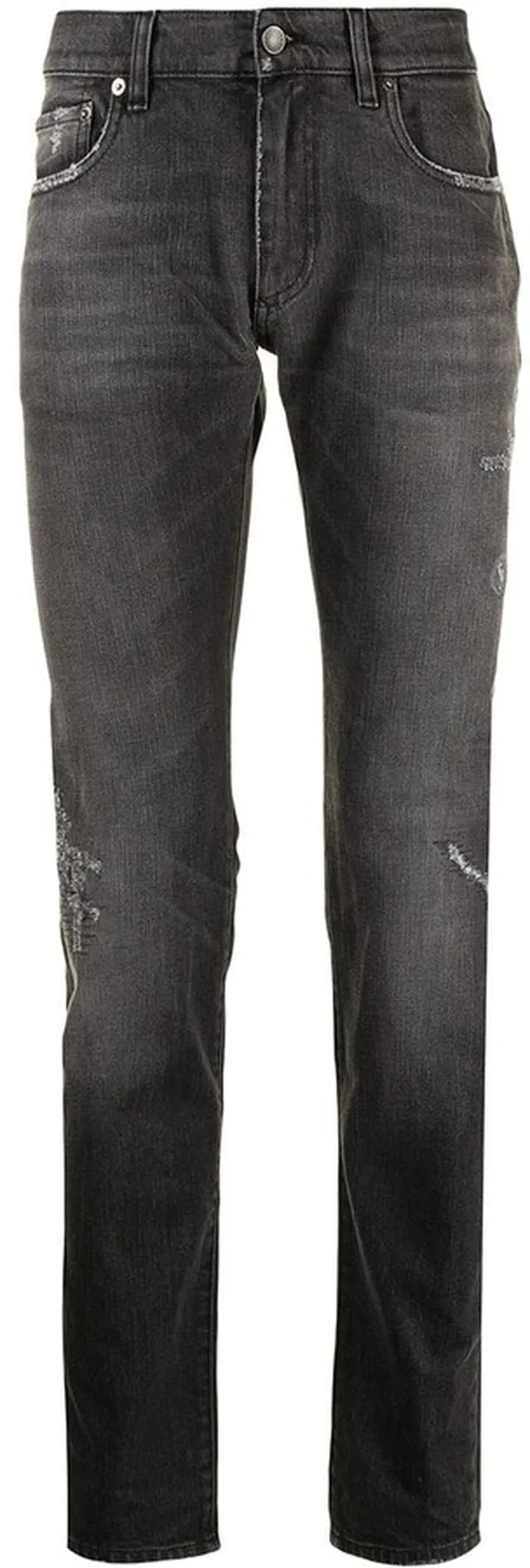 Distressed Slim-Fit Jeans