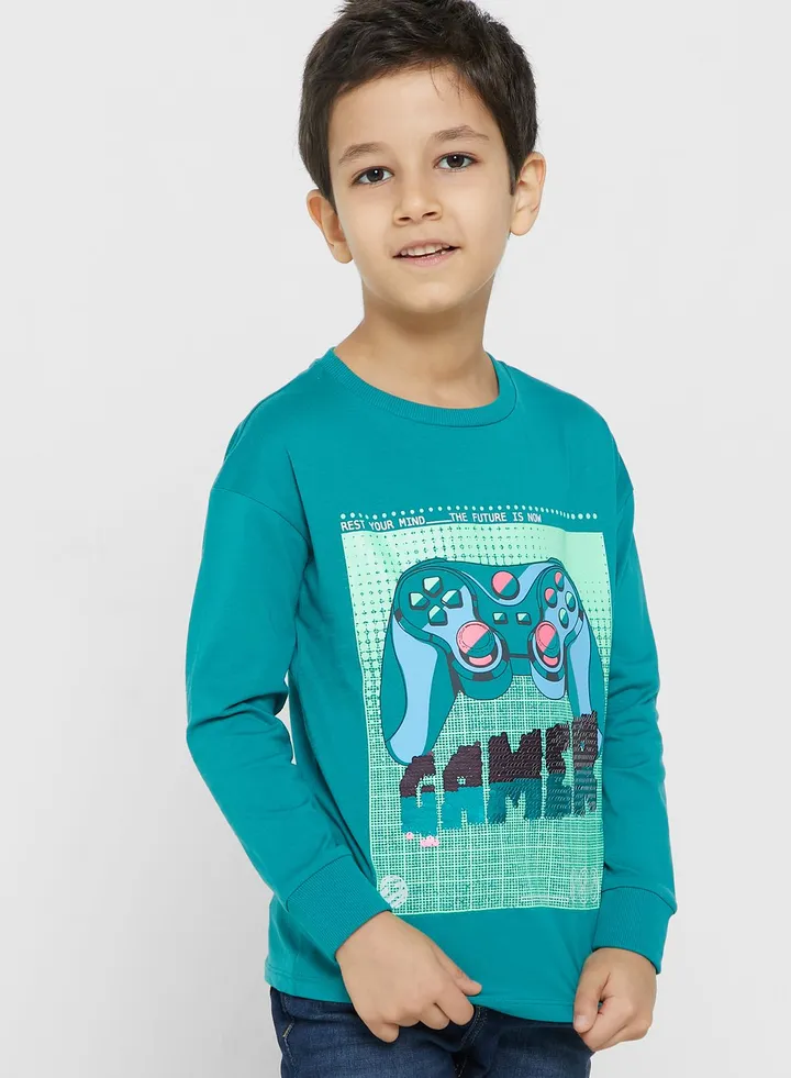 Kids Gaming Reversible Sequin T-Shirt