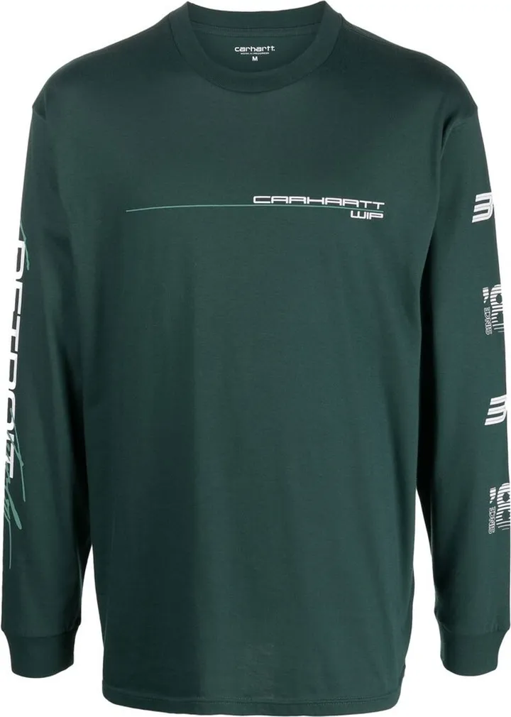 logo-print long-sleeved T-shirt