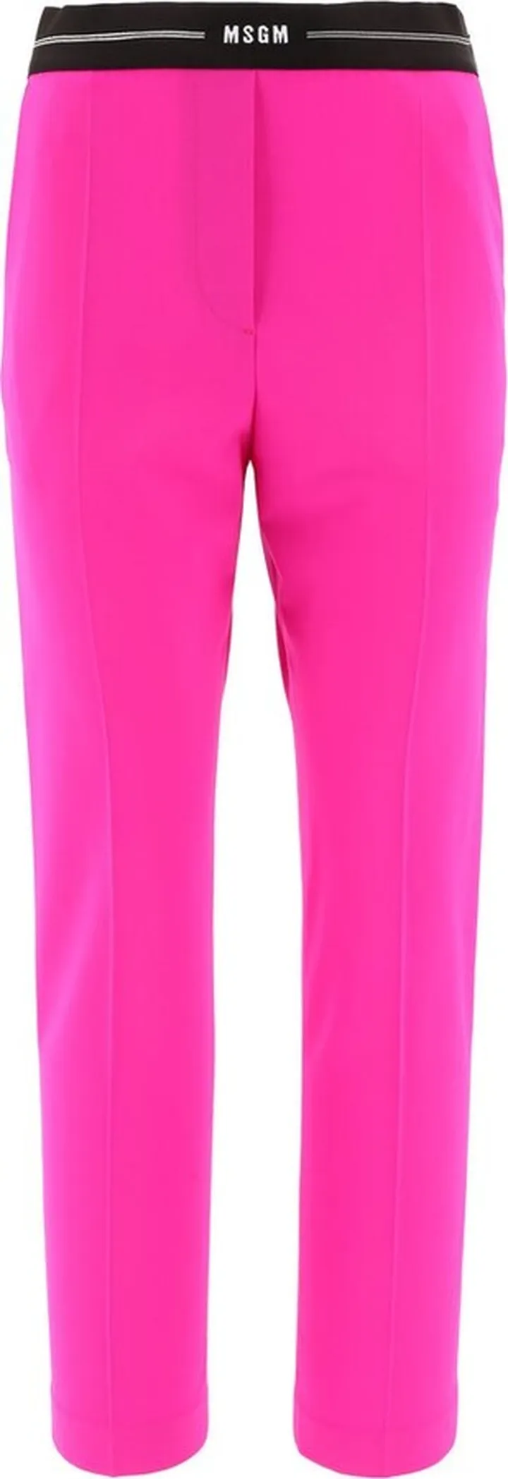 MSGM Logo Waistband Straight Leg Trousers