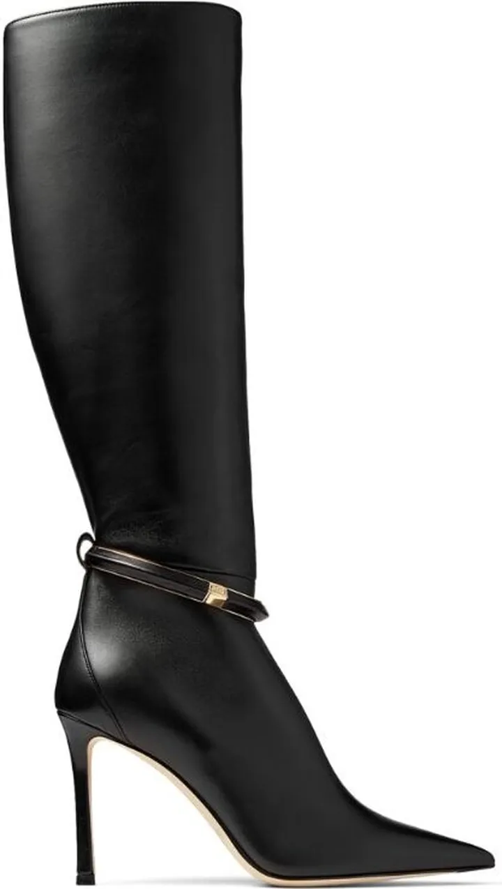 Jimmy Choo Dreece 95 Leather Knee-High Boots