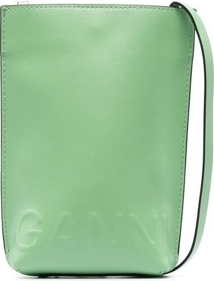 Logo-Embossed Leather Crossbody Bag