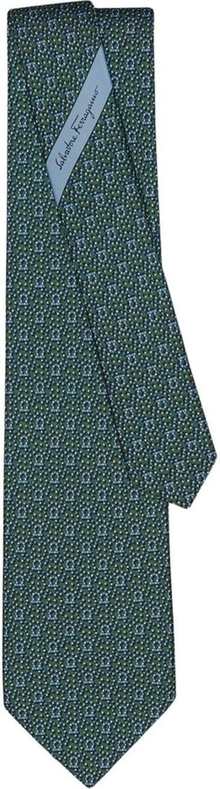 Pixel print silk tie
