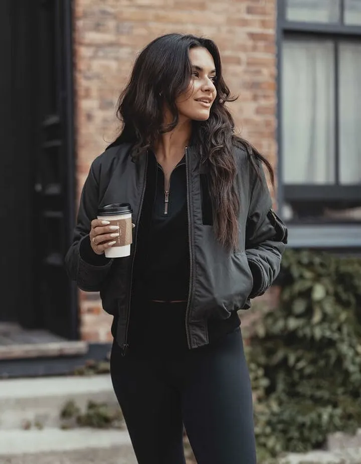 The Normal Brand Sophia Bomber Jacket - Green