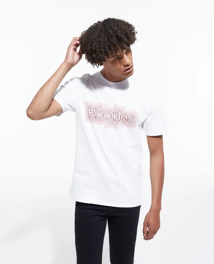 Two-tone T-shirt with screen print