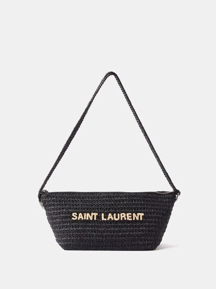 Logo-woven Faux Raffia Cross-body Bag