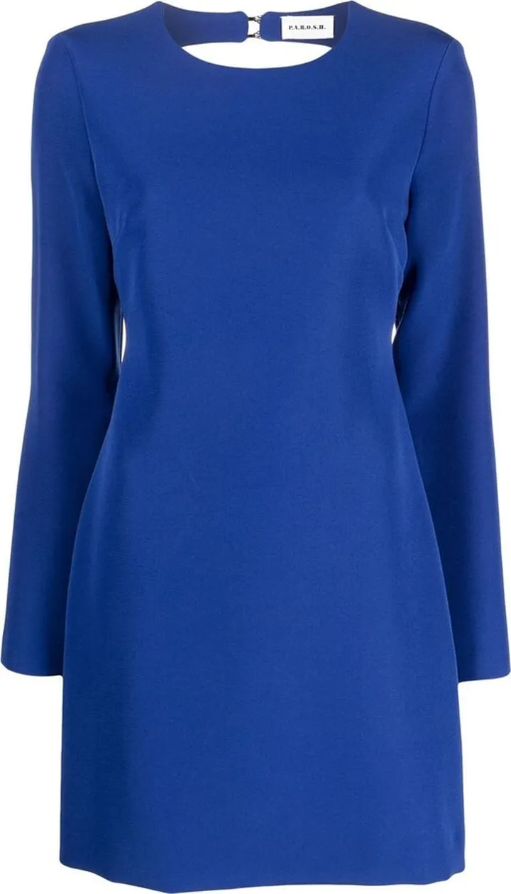 Backless Long-Sleeve Mini Dress