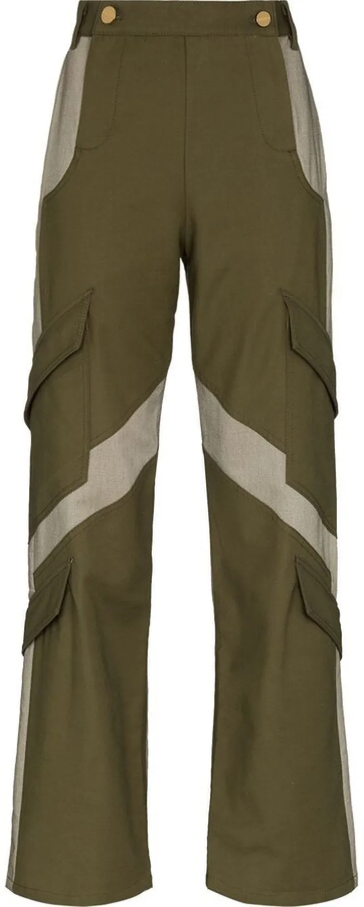 Straight-Leg Panelled Trousers