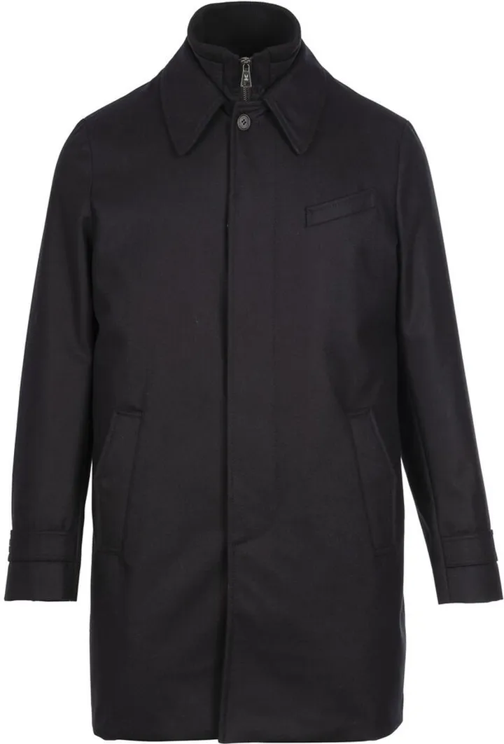 Down-Lined Wool Coat