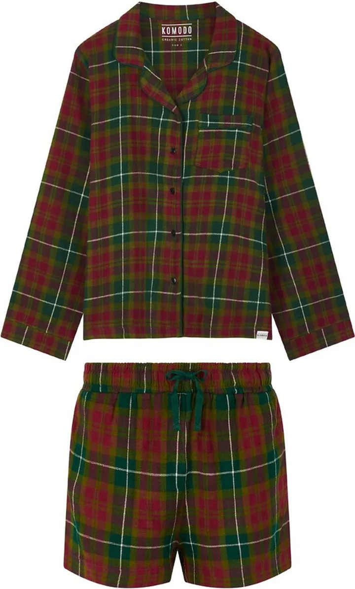 KOMODO - Jim Jam Womens - Gots Organic Cotton Pyjama Shorts Set Green