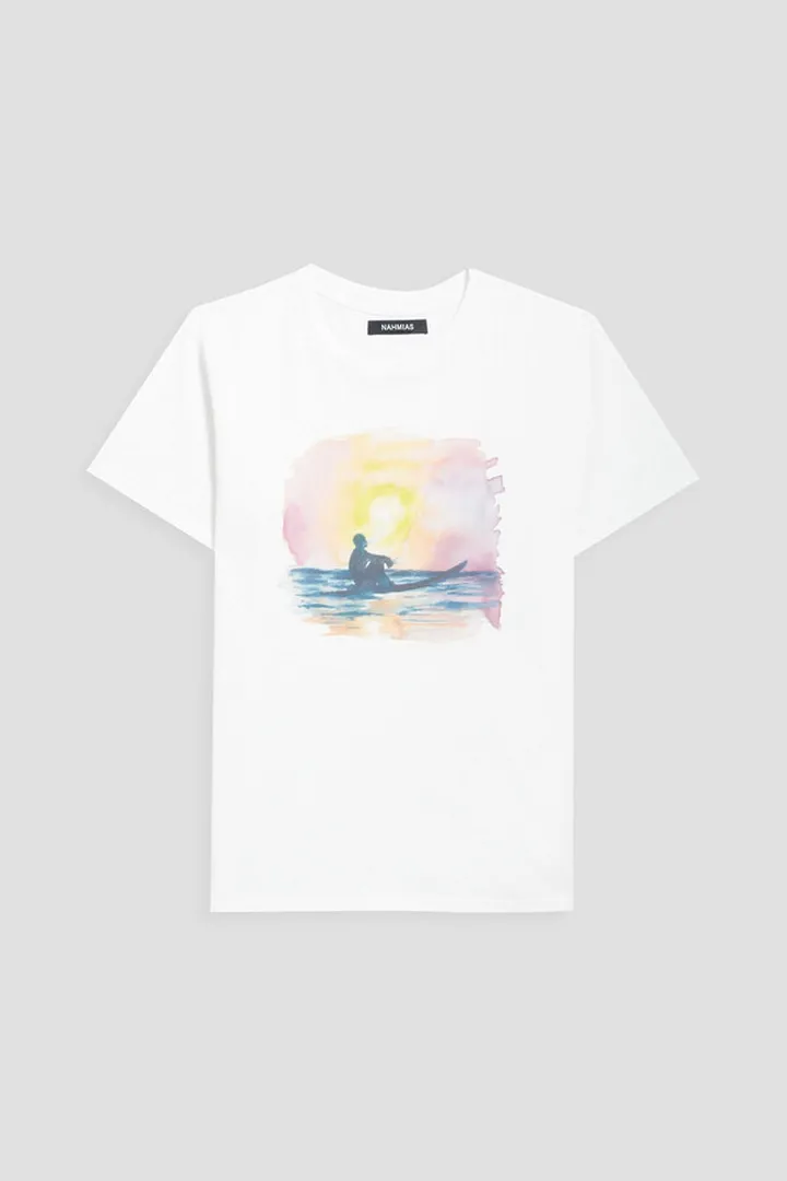 Printed cotton-jersey T-shirt