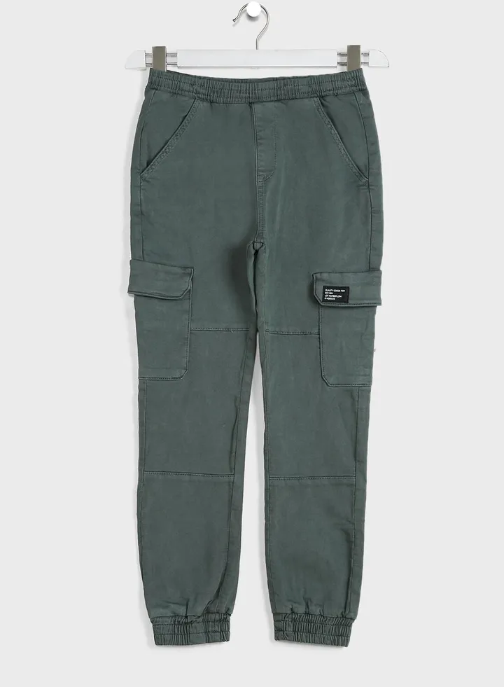 Kids Straight Fit Cargo Jeans