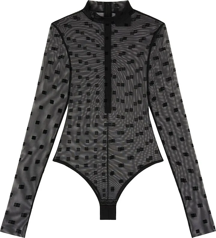 Transparent Jacquard Bodysuit