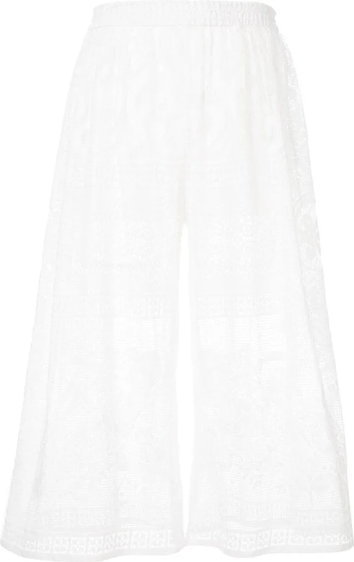 Cropped Lace Trousers