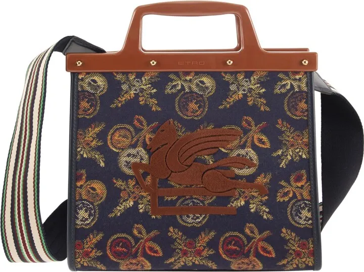 Love Trotter Jacquard Bag With Small Apple Motif