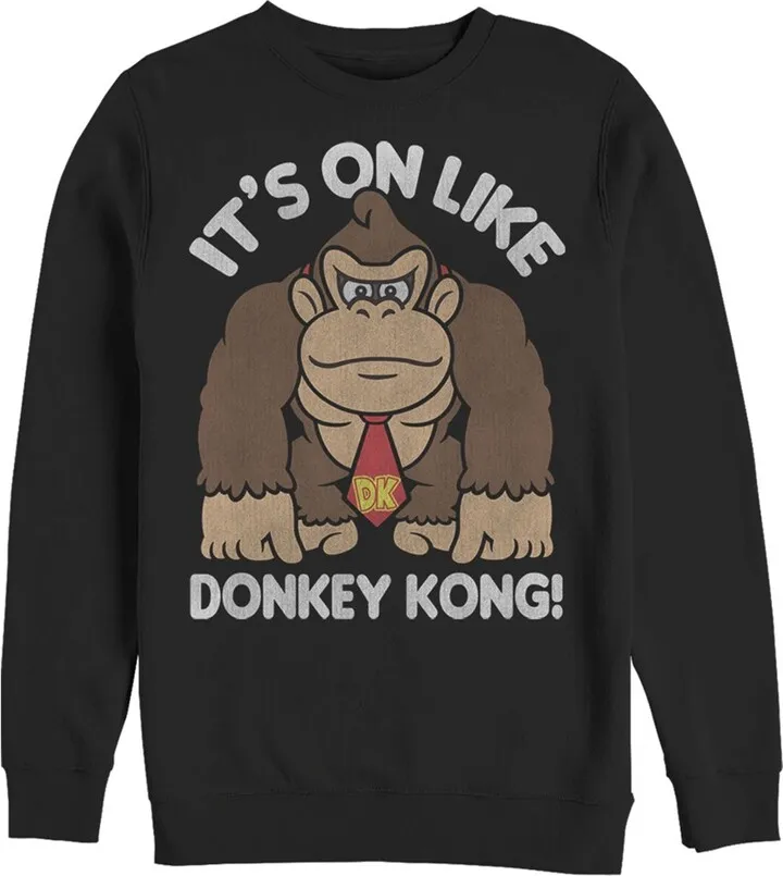 Men's Nintendo Donkey Kong Fist Pump Sweatshirt - Black - Small