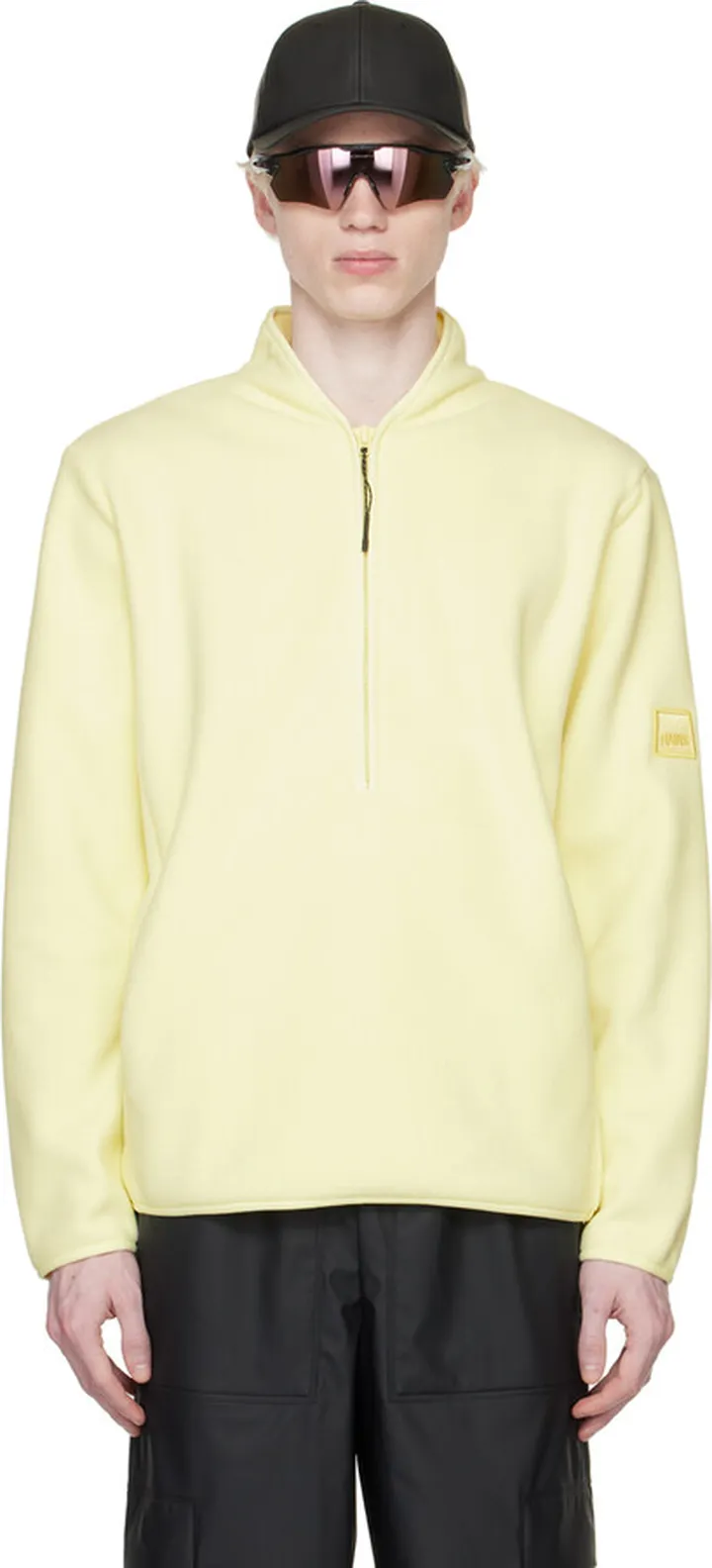 RAINS Yellow Half-Zip Sweater