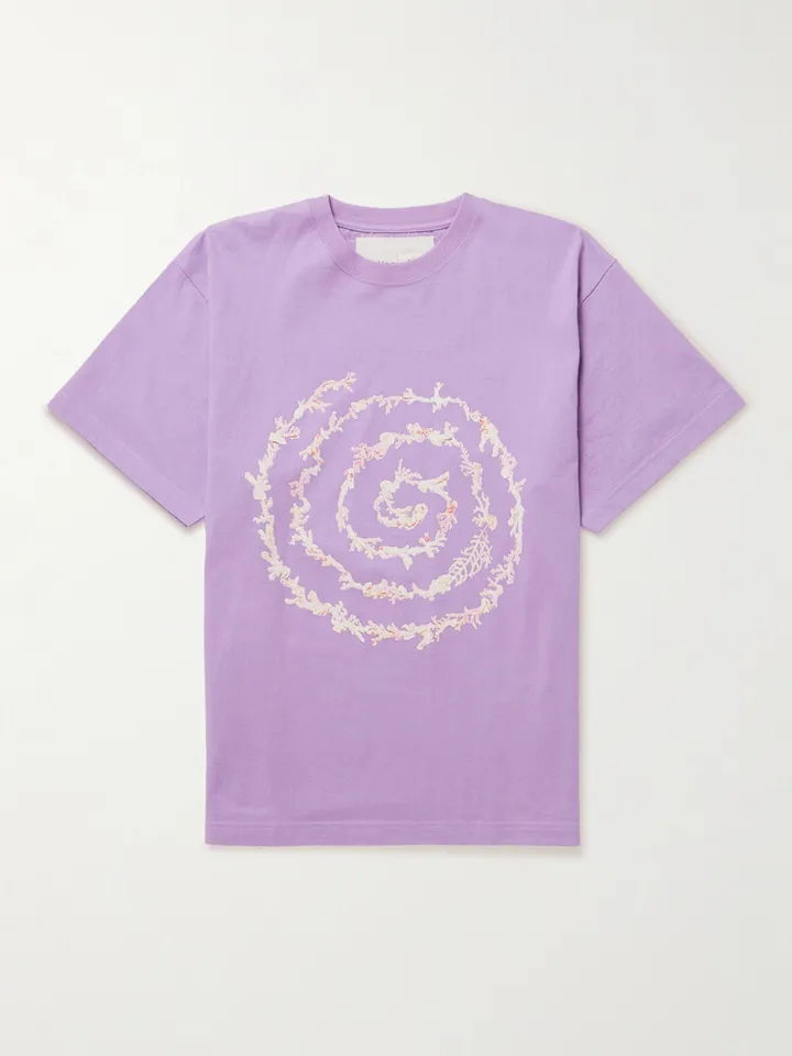 Grateful Printed Organic Cotton-Jersey T-shirt