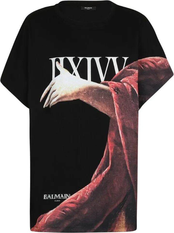 Balmain Oversized Statue Print T-Shirt
