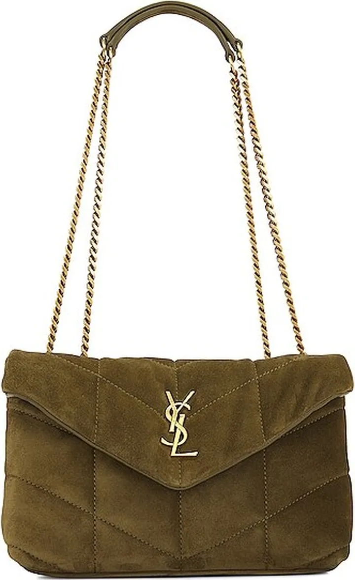 Saint Laurent Toy Puffer Bag in Olive