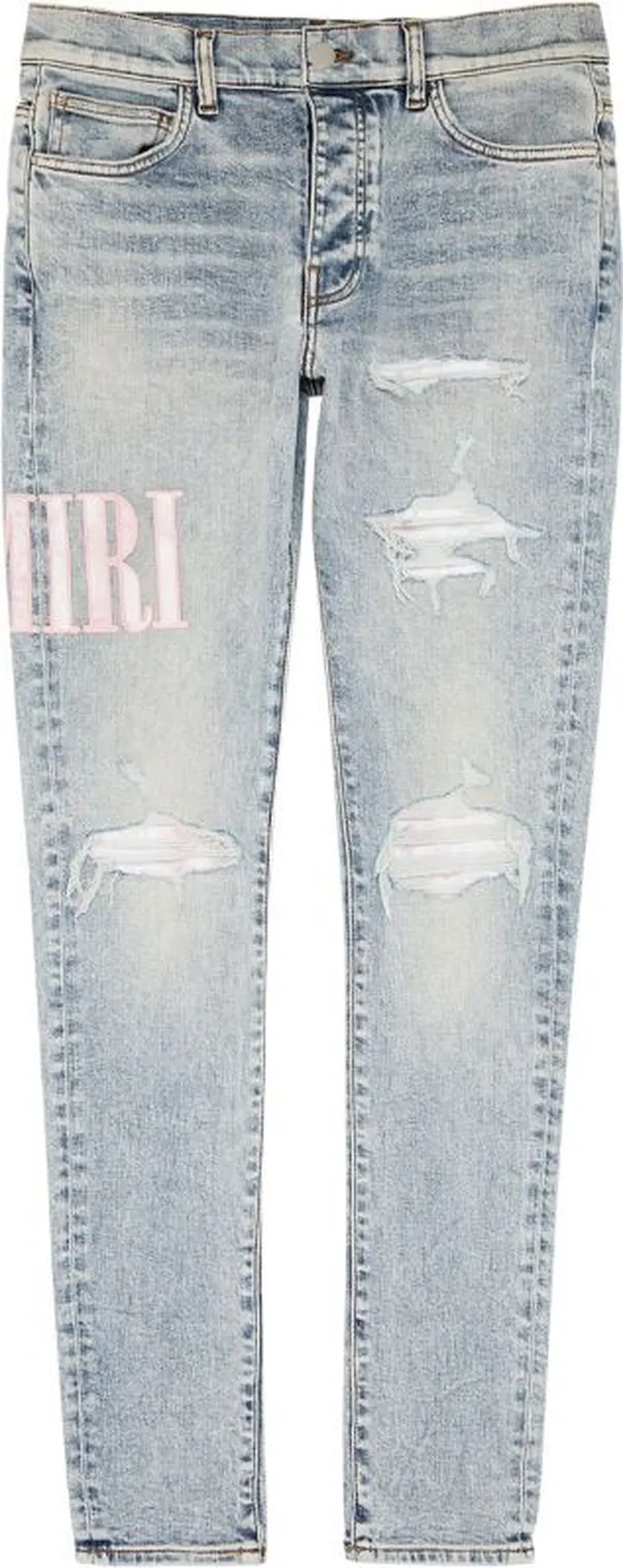 Amiri Cotton Appliqué Skinny Jeans