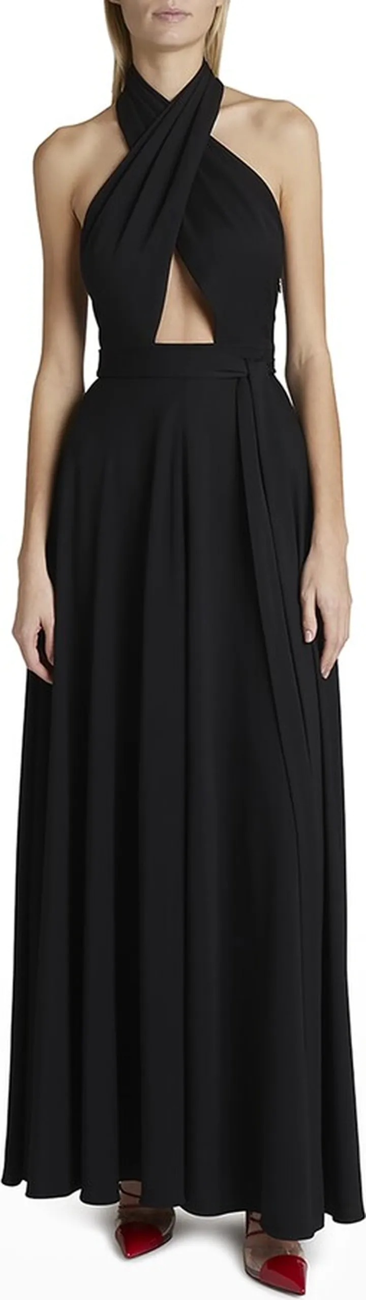 Crisscross Halter Maxi Dress