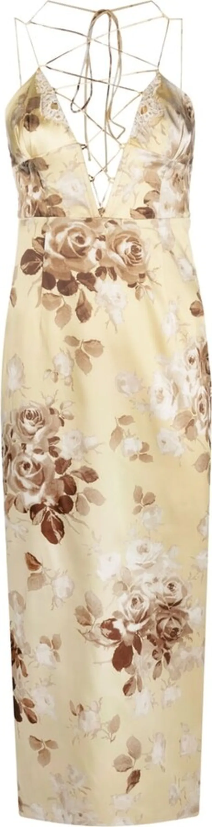 Floral-Print Silk Midi Dress