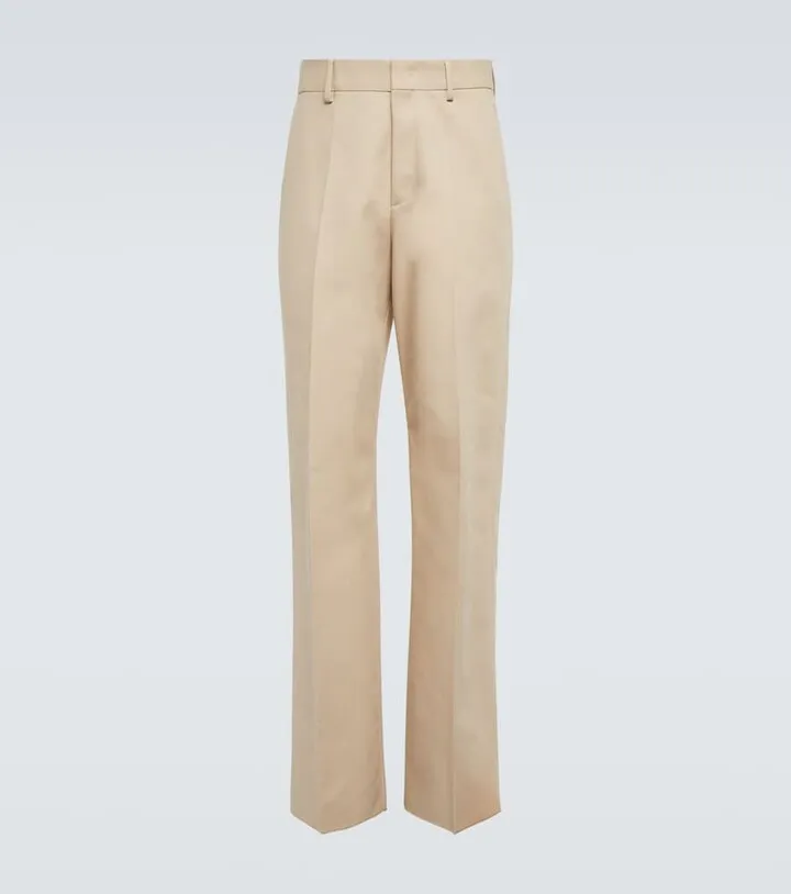 Wide-leg cotton pants
