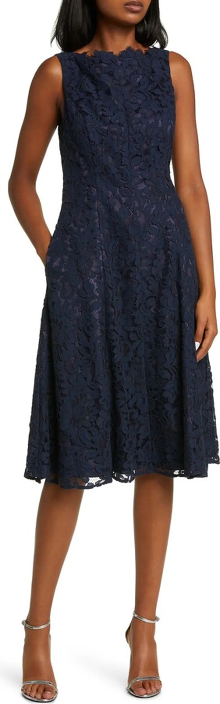Lace Fit & Flare Midi Dress