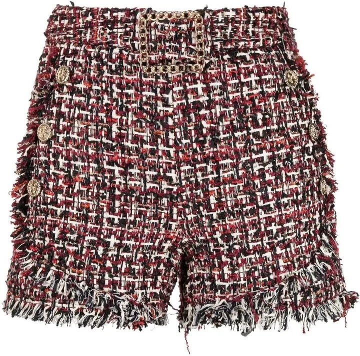 Rough-Cut Tweed Shorts