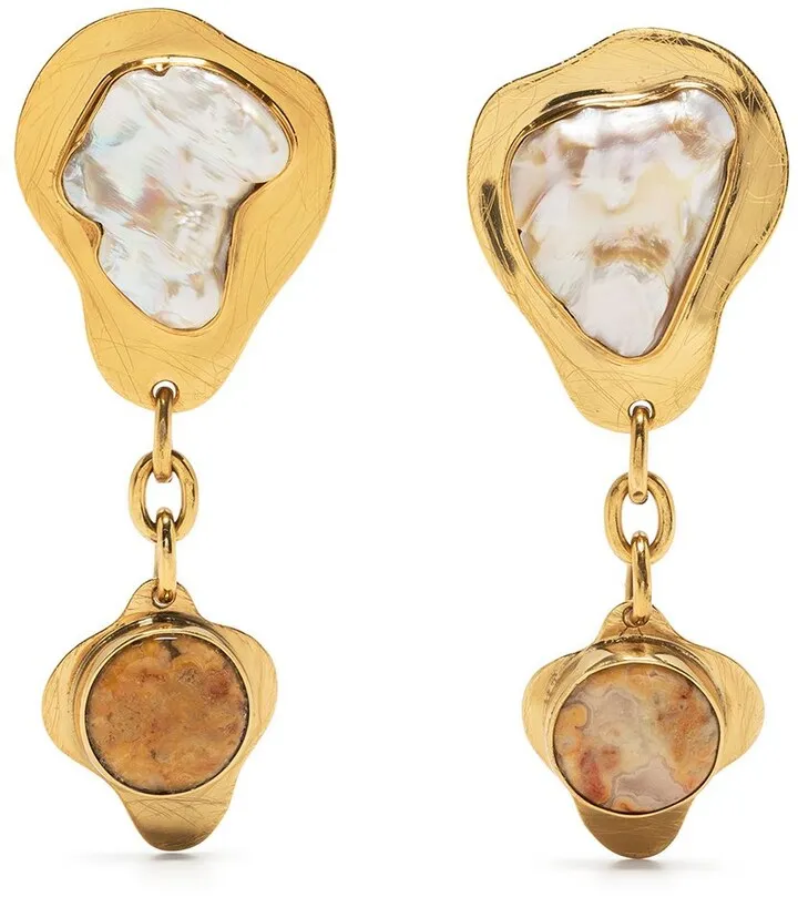 Tiger Eye drop earrings