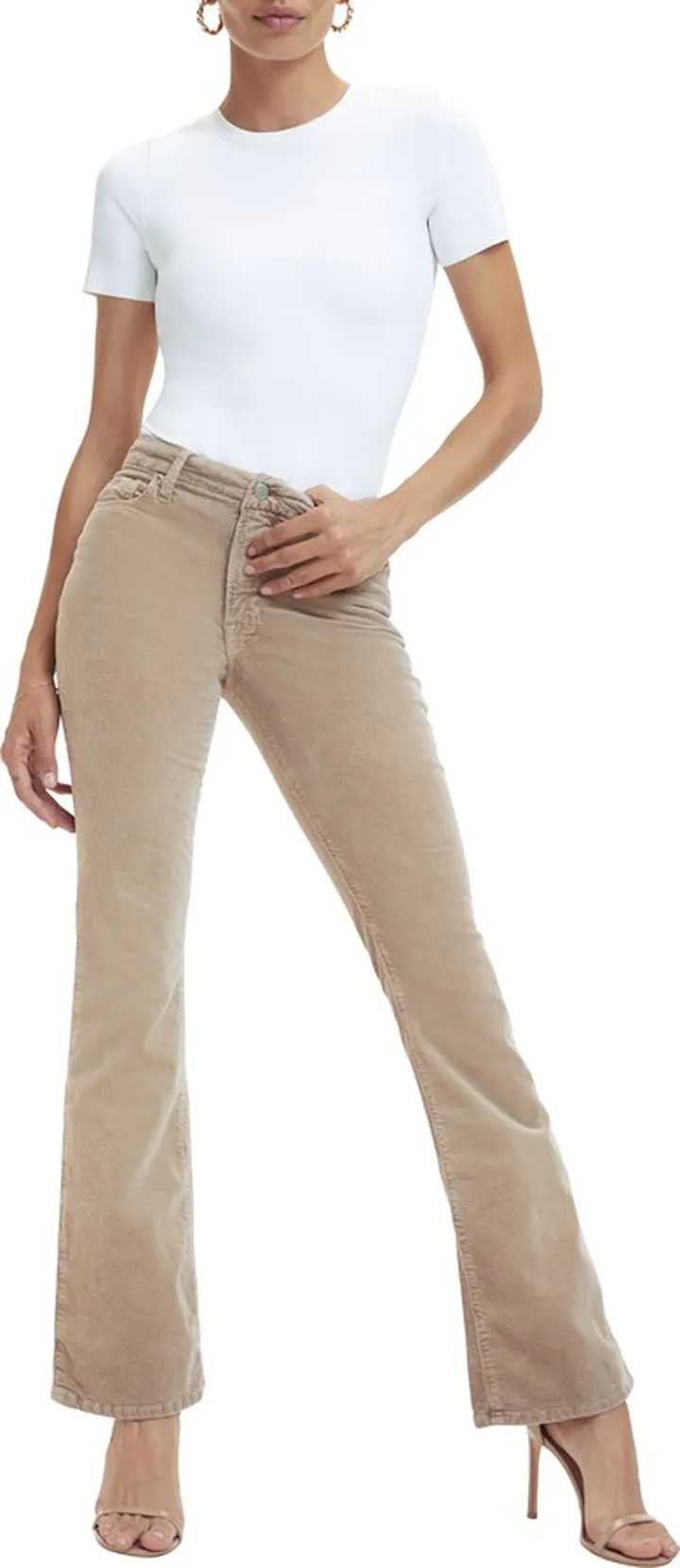 Good Classic High Waist Bootcut Corduroy Jeans