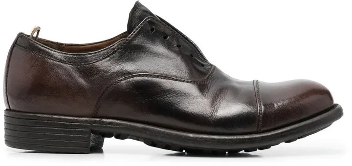 laceless leather Oxford shoes