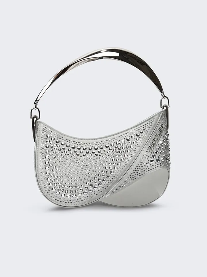 Small Crystal Hot Fix Spiral Curve 01 Bag Chrome