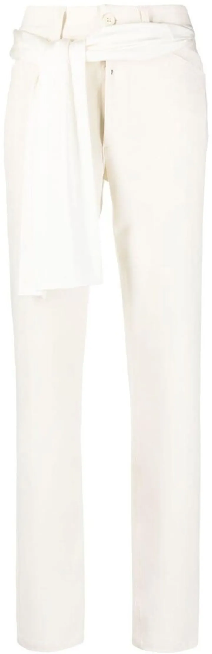 Knot-Detail Five-Pocket Straight-Leg Trousers