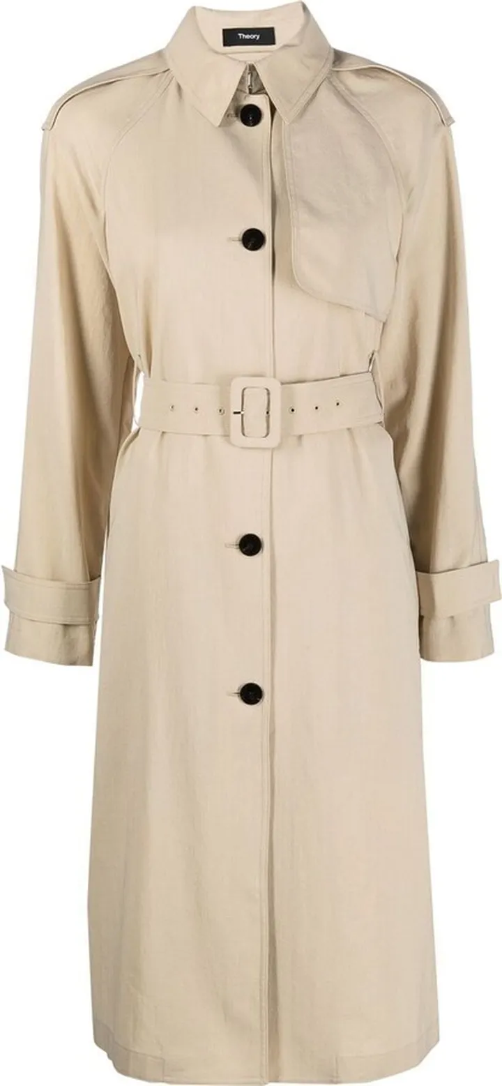 Belted Single-Breasted Coat