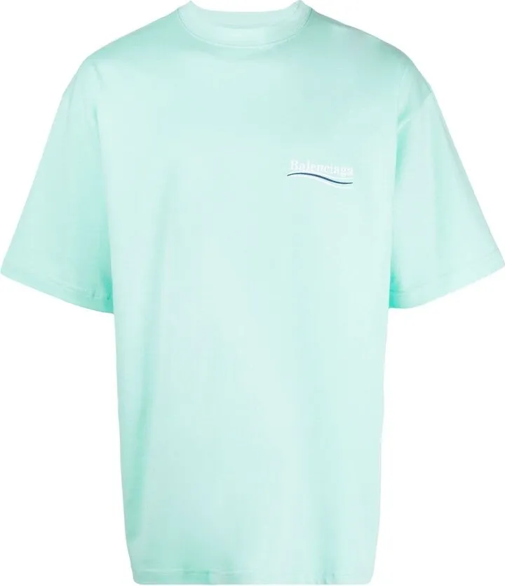Political Campaign embroidered cotton T-shirt