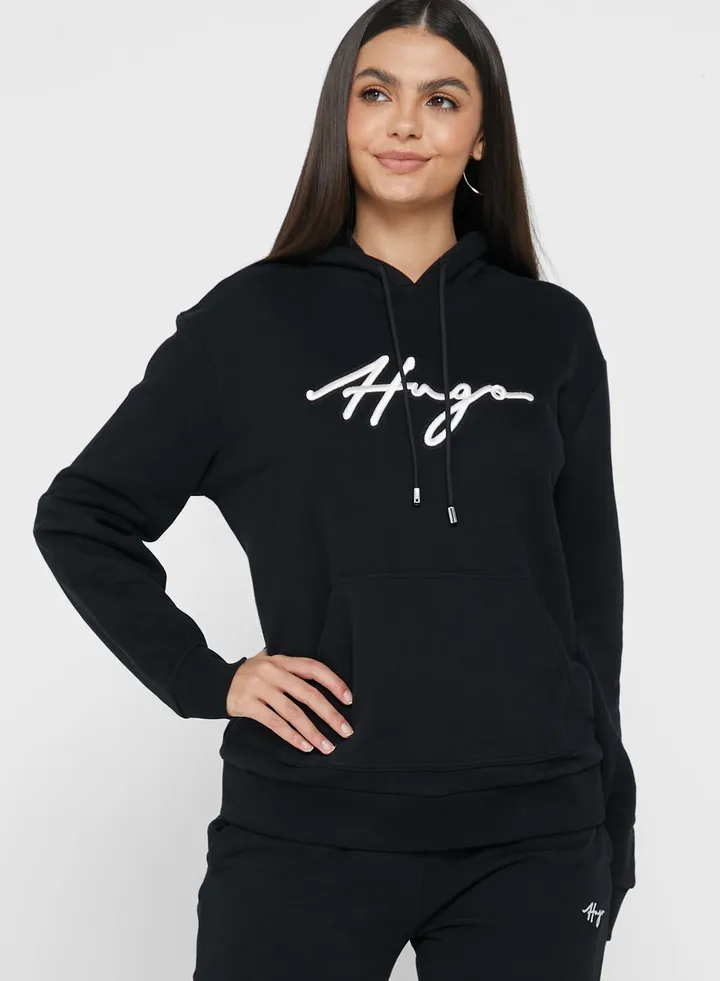 Embroidered Logo Detail Hoodie