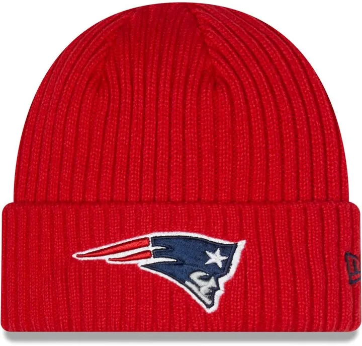 Men's Red New England Patriots Core Classic Cuffed Knit Hat