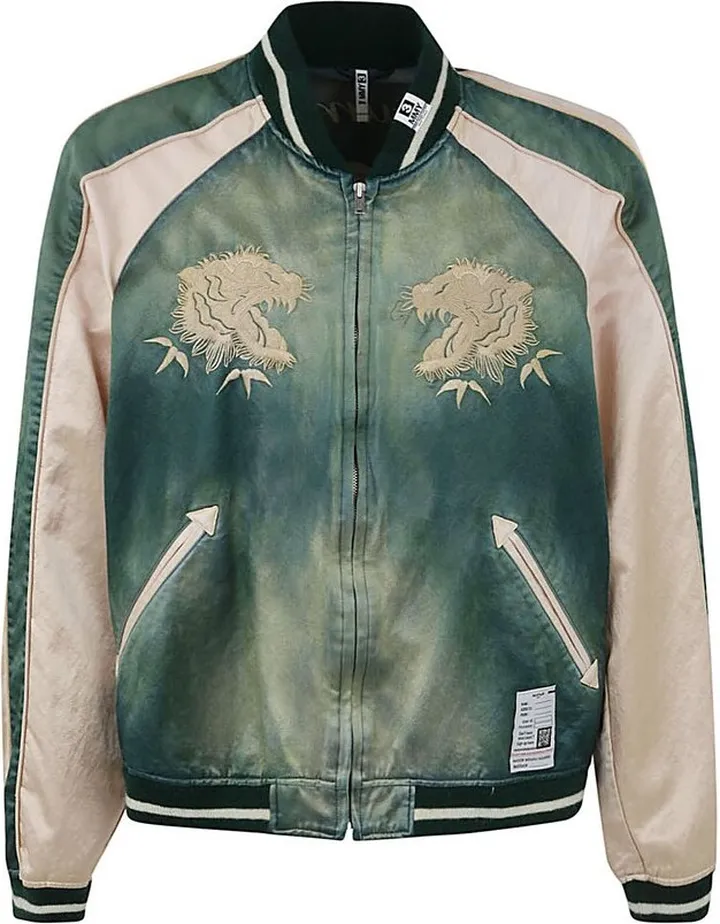 Maison Mihara Yasuhiro Embroidered Zipped Bomber Jacket