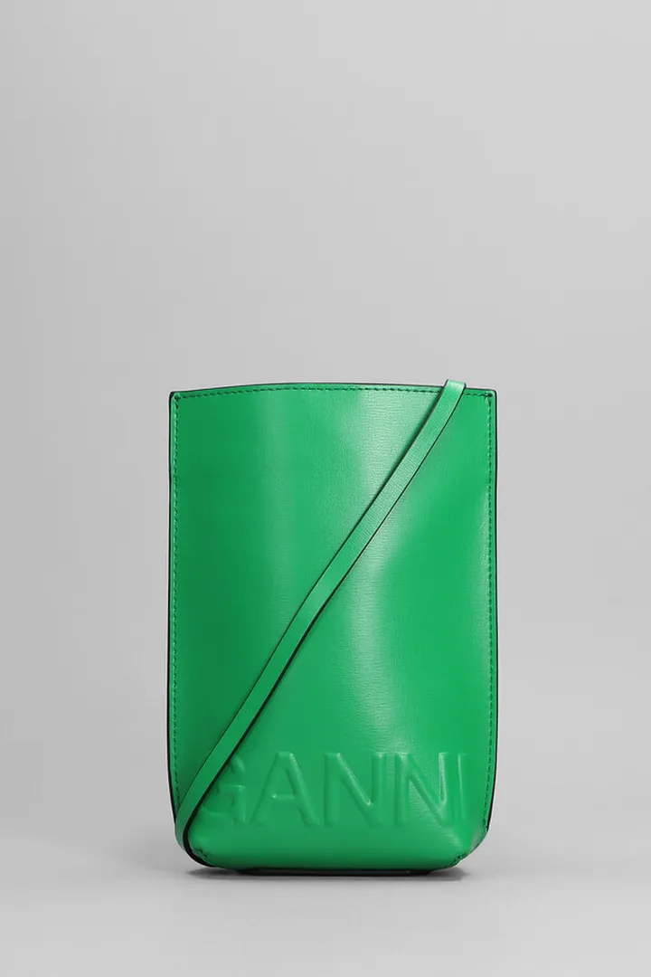 Shoulder Bag In Green Leather