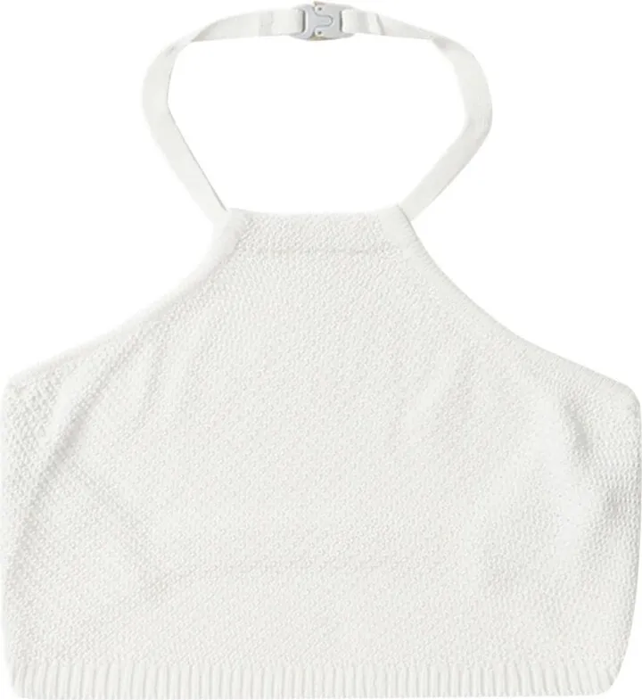 Halterneck Knitted-Construction Top