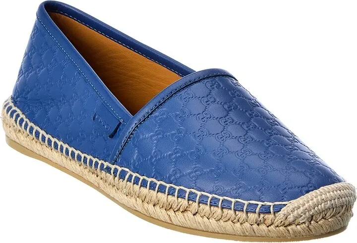 Gucci Gg Leather Espadrille