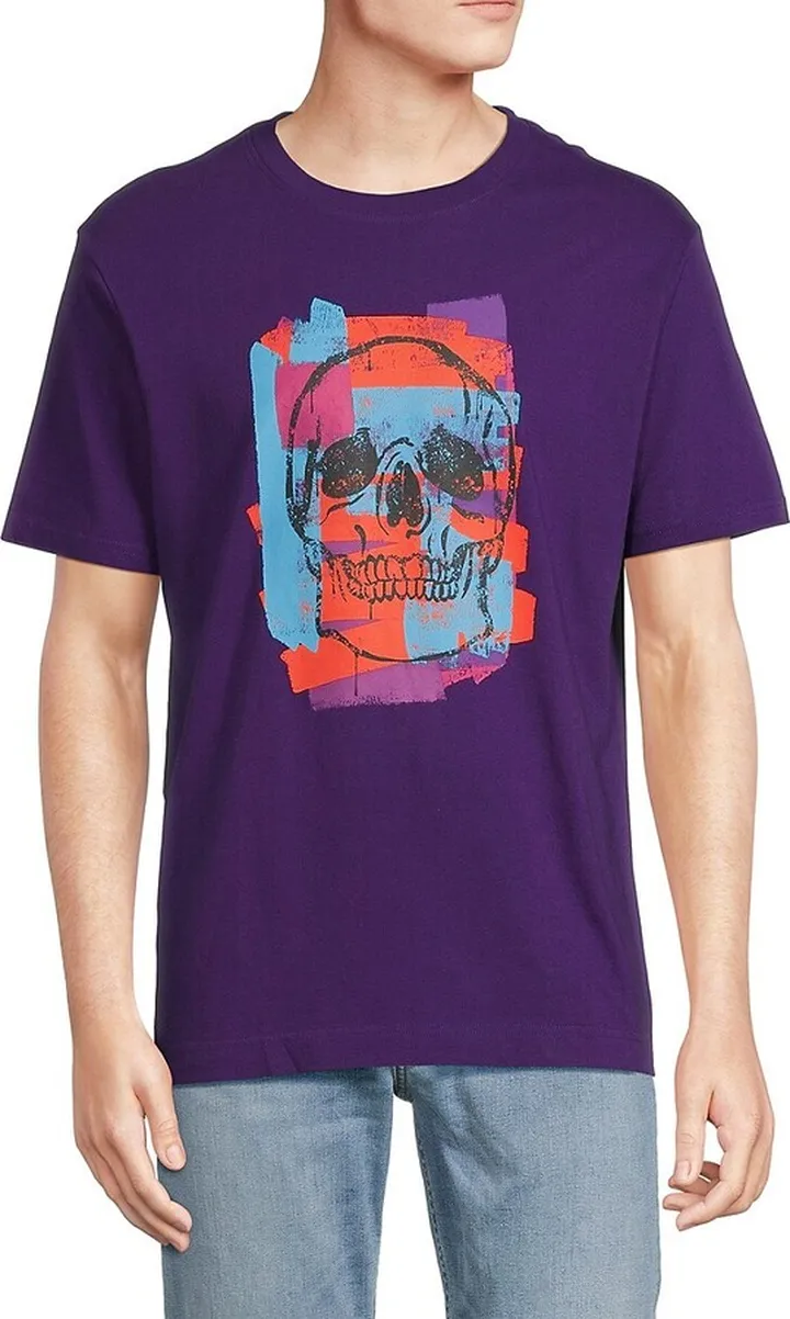Paint Skull Classic Fit Graphic Tee