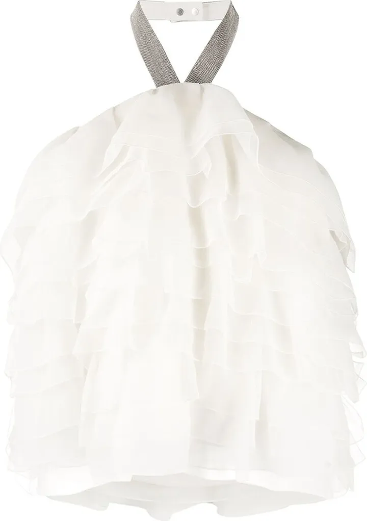 Ruffled Halterneck Top