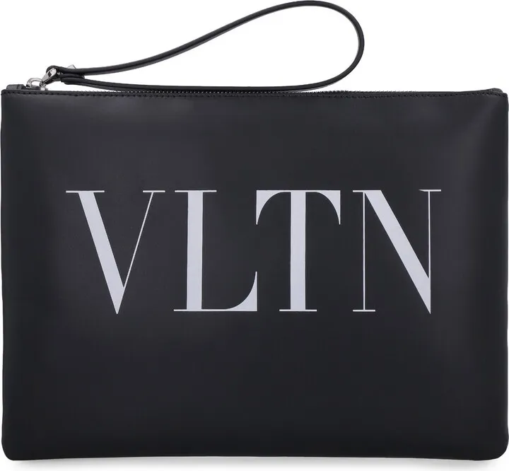 Valentino VLTN Printed Zip-Up Clutch Bag