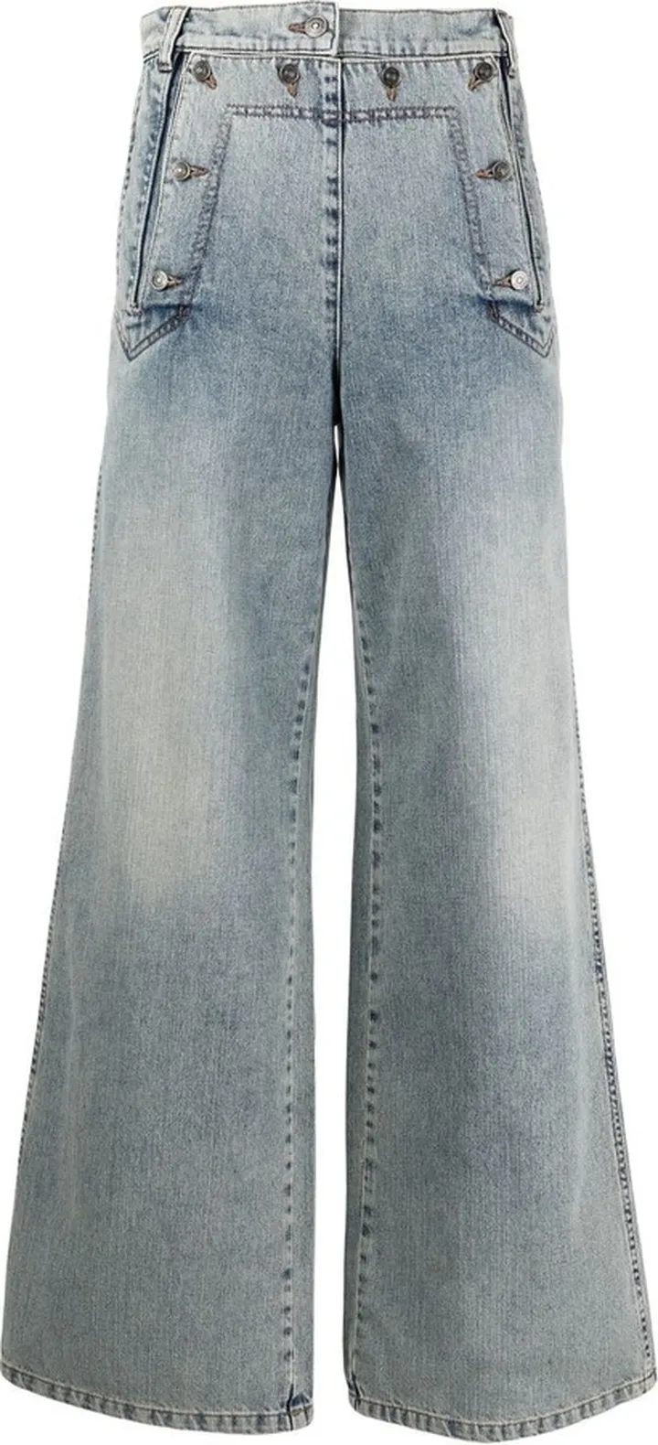 Wide-Leg High-Waisted Jeans