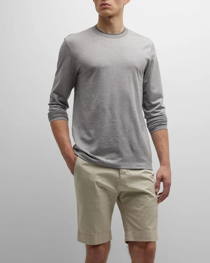 Men's Cotton-Silk Crewneck T-Shirt
