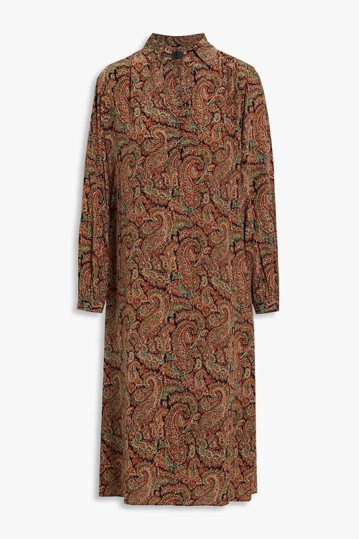 Kesia printed silk-chiffon midi dress