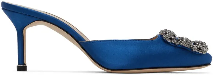Manolo Blahnik Blue Hangisimuca Heels